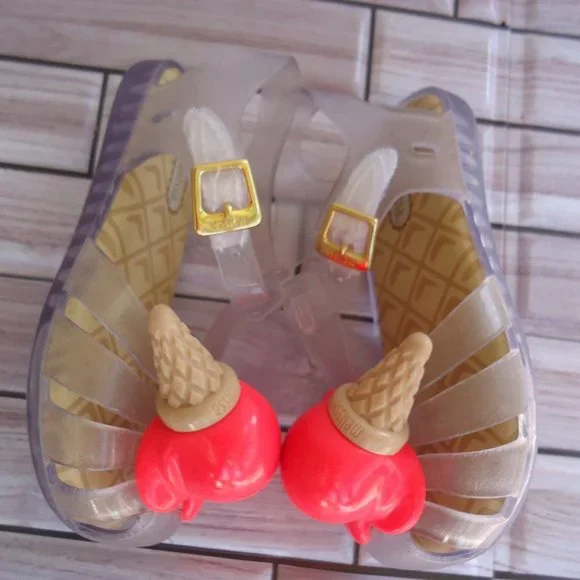 SIZE 3. Mini Melissa girl's jelly sandals. - Picture 6 of 16